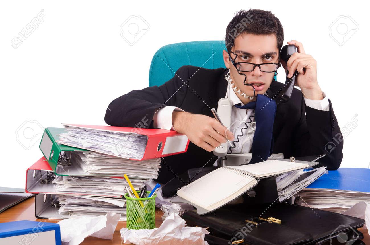 45710536 homme d affaires occupe sous le stress au travail